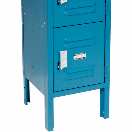 Global Industrial Six Tier Locker, 12x12x12, 6 Door, Unassembled, Blue 652054BL